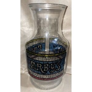 Arby's Vintage Stained Glass Pitcher 9 Inches Tall